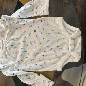 GAP Multicolor Heart Print Bodysuit